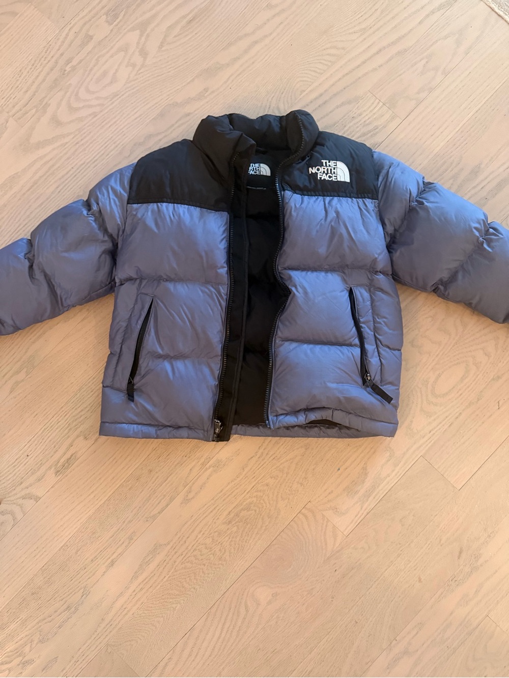 The North Face Kids Gray and Black Puffer Jacket